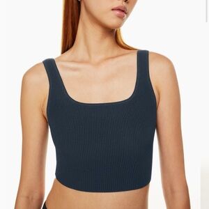 Babaton Sculpt Knit Squareneck Cropped Tank